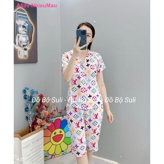 Bộ Lửng Pijama Lụa Mango A599 - Đồ Bộ Suli