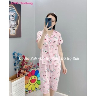 Bộ Lửng Pijama Lụa Mango A599 - Đồ Bộ Suli