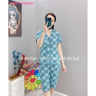 Bộ Lửng Pijama Lụa Mango A599 - Đồ Bộ Suli