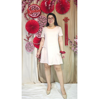Bigsize công sở - Đầm Dúng Lệch - Hồng