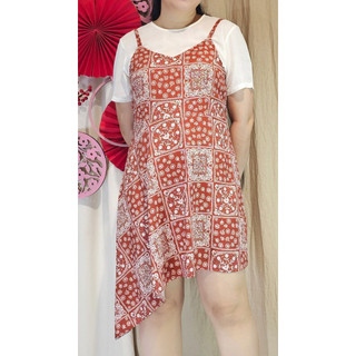 Bigsize công sở - Đầm Dây Vạt Rũ - Cam