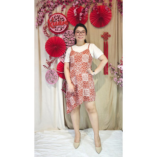 Bigsize công sở - Đầm Dây Vạt Rũ - Cam