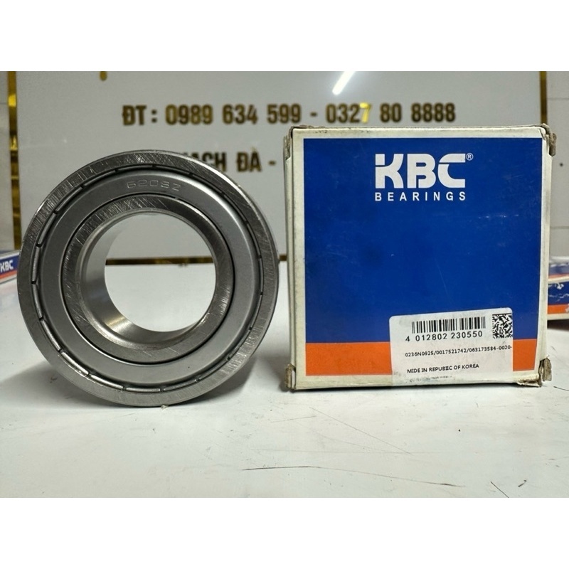 Vòng bi bạc đạn 6208 ZZ KBC - KOREA chất lượng cao