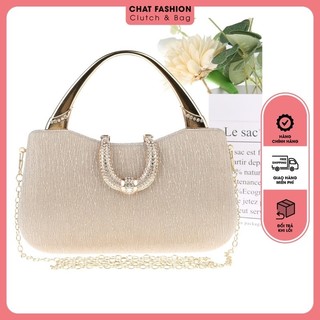 Túi cầm tay dự tiệc clutch nữ khoá chữ U siêu đẹp