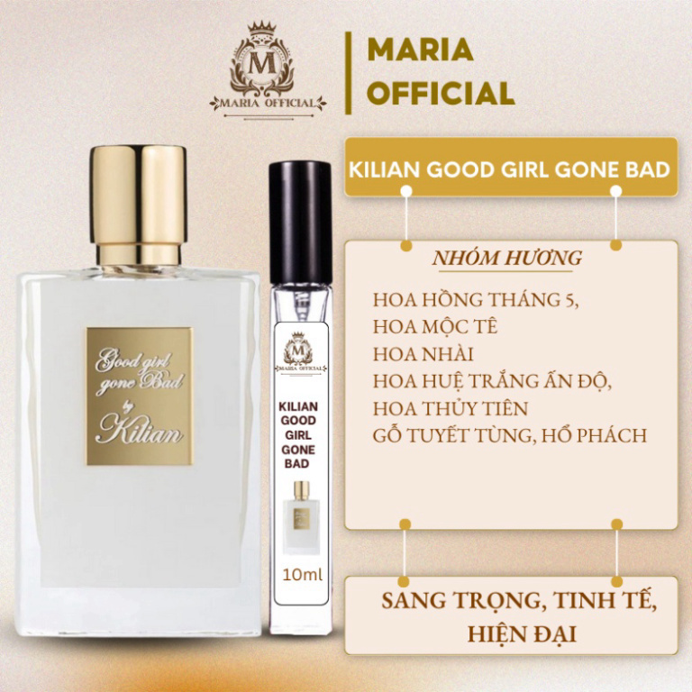 Nước Hoa Nữ Rắn Trắng Kilian Good Girl Gone Bad Sang Trọng Tinh Tế Hiện Đại - Chiết 10ml