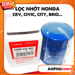 Lọc nhớt, lọc dầu động cơ Honda CRV, Civic, City, Accord, Odyssey, Jazz, HRV, Brio, BRV (Mã:15400RTA004,15400RTA003)