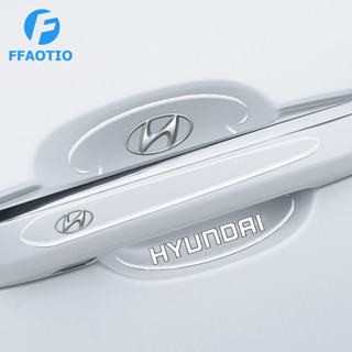 FFAOTIO Trong Suốt Bảo Vệ Tay Nắm Cửa Ô Tô Phụ Kiện Xe Hơi Cho Hyundai Creta Accent Kona I10 Elantra