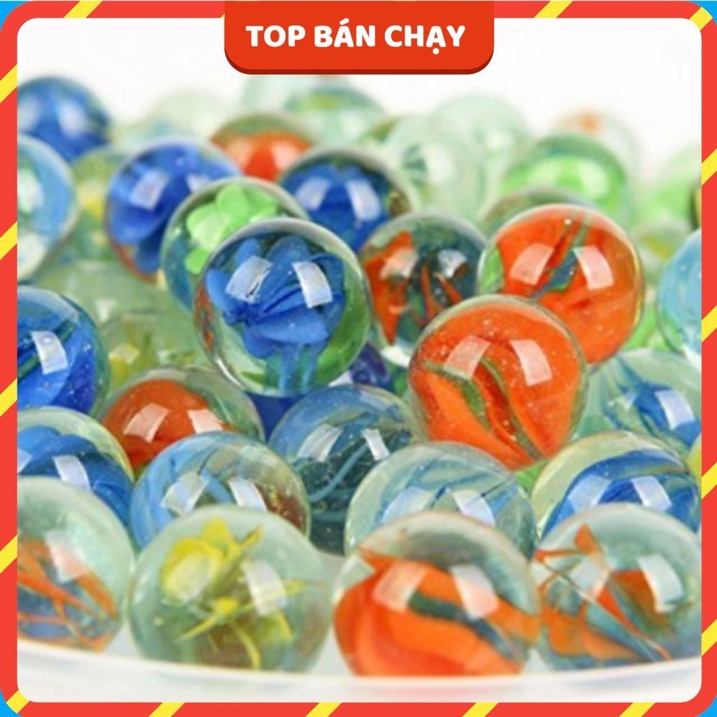 COMBO bi ve 50,100,200 viên nhiều màu đường kính 16mm và 14mm - Viên bi sứ màu trắng 16mm siêu đẹp g