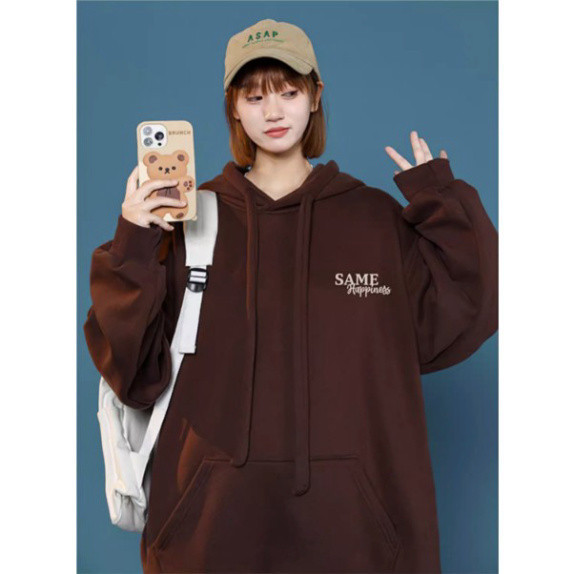 Áo Hoodie giới tính SAME - áo khóa ngoài bomber nỉ Bông Mũ Rộng 4 Màu Bassic Form Rộng Unisex | BigBuy360 - bigbuy360.vn