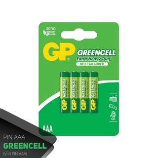1 vỉ 4 Viên Pin Chuột GP GREENCELL AAA- Pin Đũa