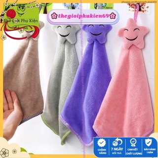 Khăn lau tay vải nhung hình thú cho nhà bếp.abin