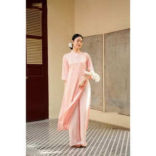 Áo dài Gấm thiết kế dáng suông tay lỡ, chất liệu gấm tơ siêu hot, duyên dáng đẹp sang trọng