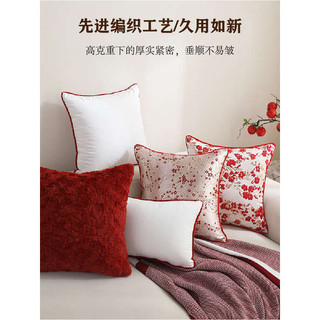 Lễ hội thuyền rồng vỏ gối Gối ghế sofa gối Tết nguyên đán cny Vỏ Gối Sofa Bằng Lông Nhung Cao Cấp Màu Đỏ Sang Trọng