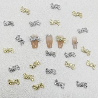 Charm nơ nail thắt nút gắn trang trí móng tay sz 21x10mm