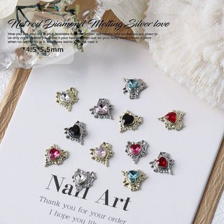 Charm tim đá cao cấp gắn nail móng tay,charm nail gắn móng rất đẹp bán lẻ cái