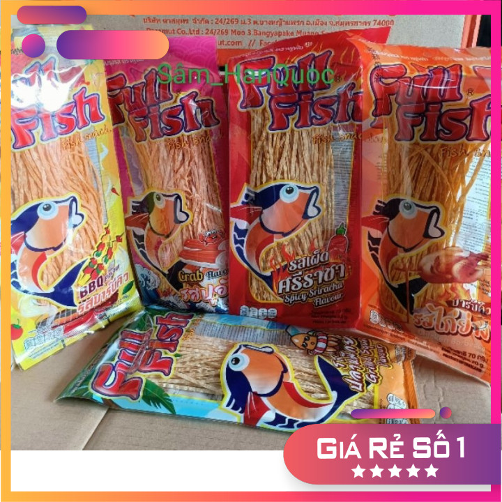 [Sỉ] ( Date luôn mới) Cá khô sợi Full Fish 70g thái lan 5 vị ( mẫu mới)
