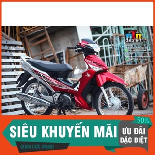 [FREE SHIP] Tem Rời Dán Xe Future X đỏ bạc không bày màu