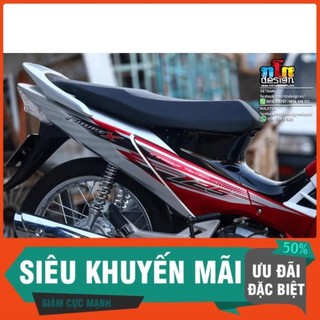 Tem Rời Dán Xe Future X đỏ bạc không bày màu