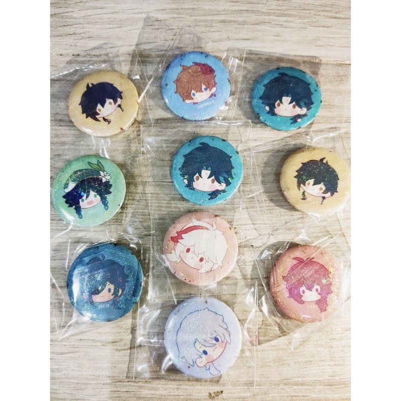 [Thanh Lý] Badge mini hologram Genshin Impact Artist