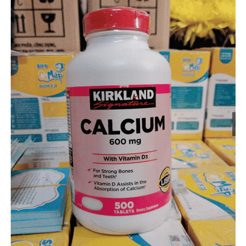 Kirkland Calcium 600mg With Vitamin D3 giúp xương chắc khỏe, chống loãng xương o