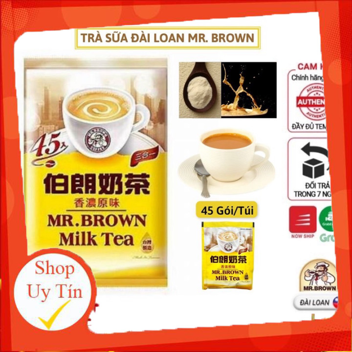 (Chính hãng sỉ) [FREESHIP] Trà sữa Mr Brown Đài Loan 45 gói/túi *AramoMart*