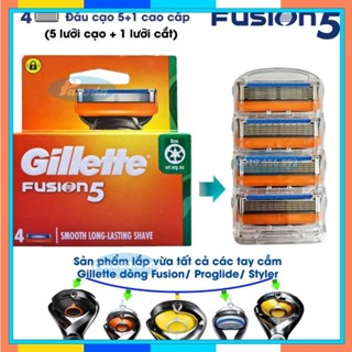 Hộp 4 lưỡi dao cạo râu Gillette Fusion5 (đầu cạo 5+1)