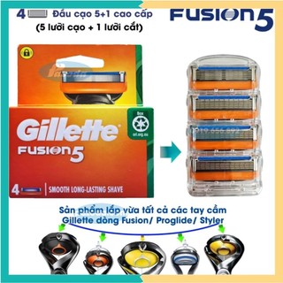 Hộp 4 lưỡi dao cạo râu Gillette Fusion5
