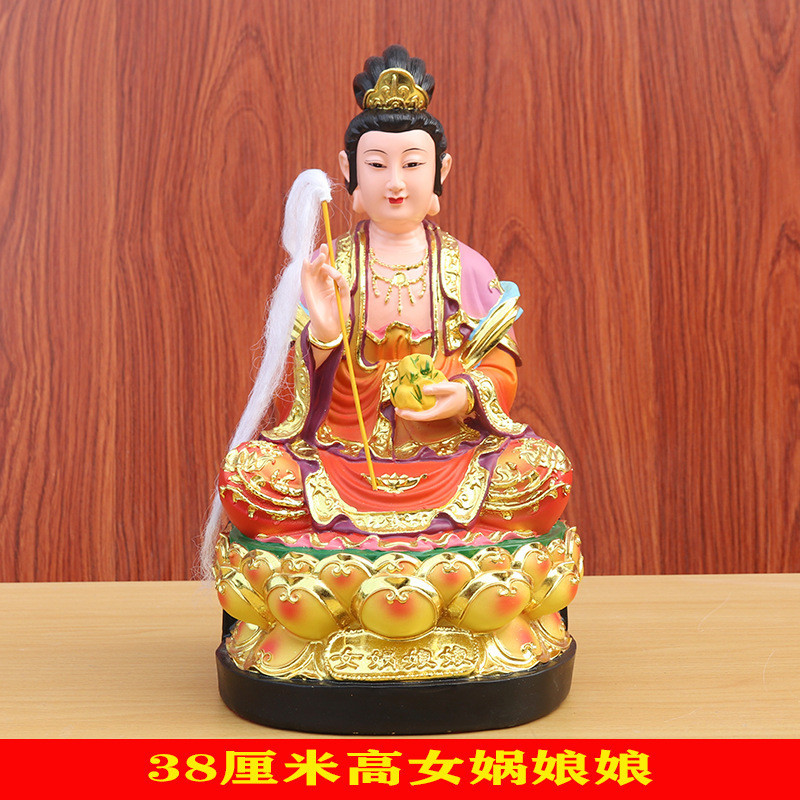 Tượng Nữ Oa Hoàng Hậu Bổ Sung Thiên Địa Nữ Thần Nhựa Tượng Phật Mười Hai Bà Mẹ Đồ Trang Trí Gia Đình