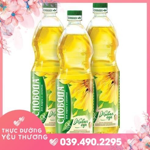 Dầu Hướng Dương Sloboda Nga 1 lít - Dầu ăn Hướng Dương Organic