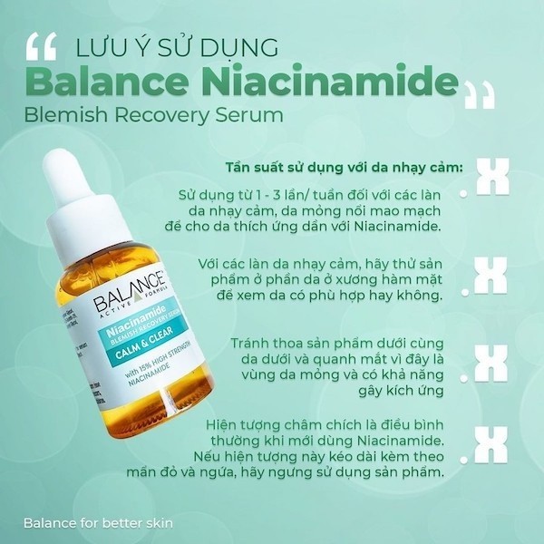 Tinh chất ngừa mụn mờ thâm Balance Active Formula Niacinamide 15% Blemish Recovery serum 30ml