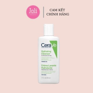 Sữa rửa mặt giúp làm sạch sâu dành cho da thường và da khô Cerave Hydrating Cleanser 88ML