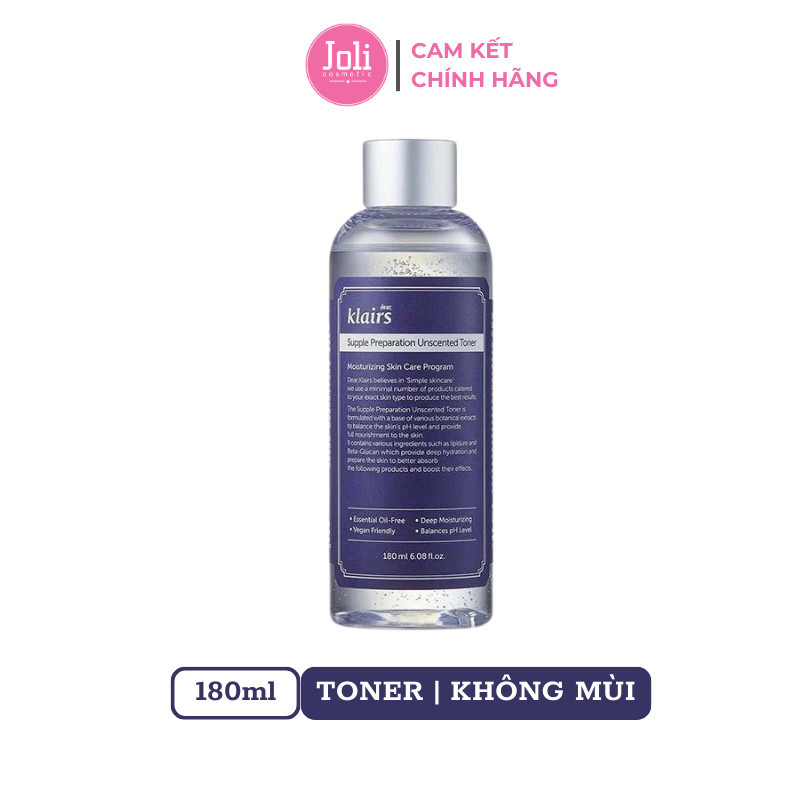 Nước Hoa Hồng Klairs Supple Preparation Toner 180ml