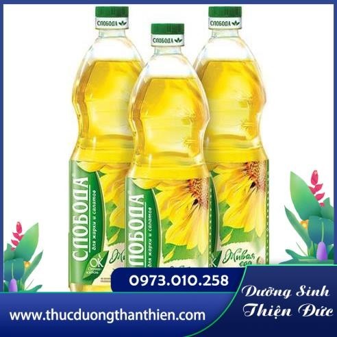 Dầu Hướng Dương Sloboda Nga 1 lít - Dầu ăn Hướng Dương Organic