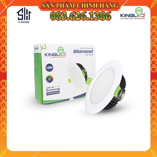 Đèn Âm Trần Diamond 15W D110 Kingled - Chip led Samsung - Độ hoàn màu cao-Nhôm đúc cao cấp tản nhiệt nhanh -BH 24 thángg