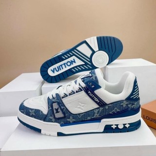 Giày lv trainer, louis vuitton trainer black white, giày lv louis vuitton hàng cao cấp