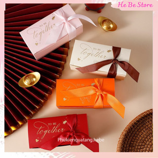 Hộp đựng quà hộp son Thank You hộp kẹo socola 6v Valentine nơ đôi giỏ quà Tết