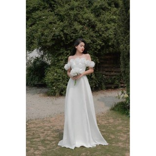 ĐẦM 2 IN 1 BẸT VAI ĐÍNH HOA HỒNG ( được kiểm tra hàng)