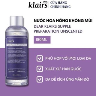 Nước Hoa Hồng Không Mùi Dành Cho Da Nhạy Cảm Klairs Supple Preparation