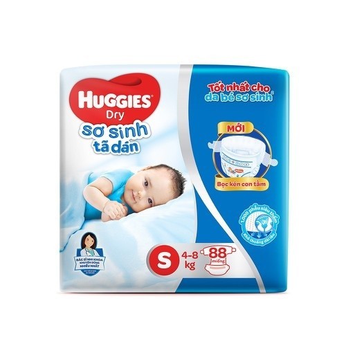 Tã dán sơ sinh Huggies S80 4-8kg