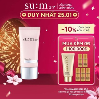 Kem lót cấp nước kiềm dầu nâng tone da Su:m37 Water-full CC Primer Base 45ml