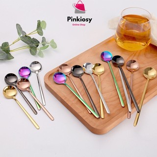 Pvn62861 thìa muỗng thép không gỉ màu vàng màu inox, muỗng cafe, thìa hoa văn sang trọng