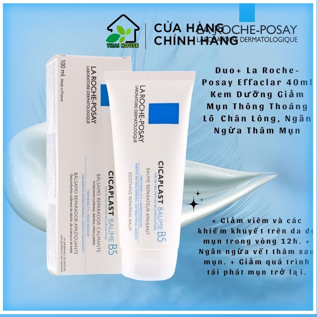 (100ml) Kem dưỡng La Roche Posay Cicaplast Baume B5 dạng cream, gel phục hồi da tổn thương 100ml