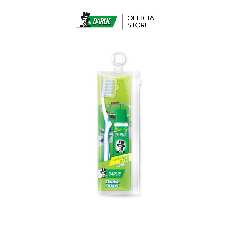 Bộ Kem Đánh Răng Du Lịch Darlie Double Action Fresh Clean 50g và Bàn Chải