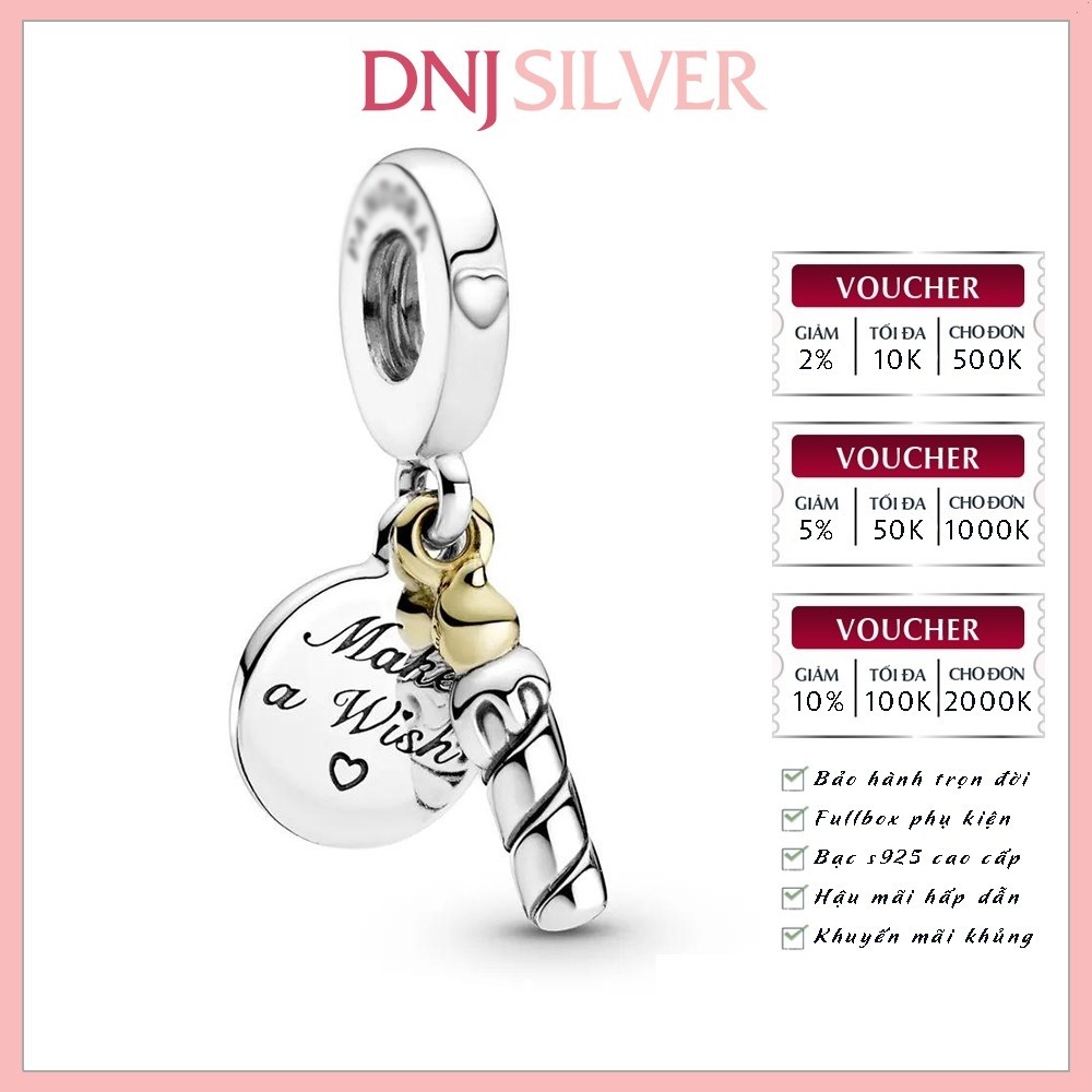 [Chính hãng] Charm bạc 925 cao cấp - Charm Two-tone Birthday Candle Dangle thích hợp để mix vòng tay