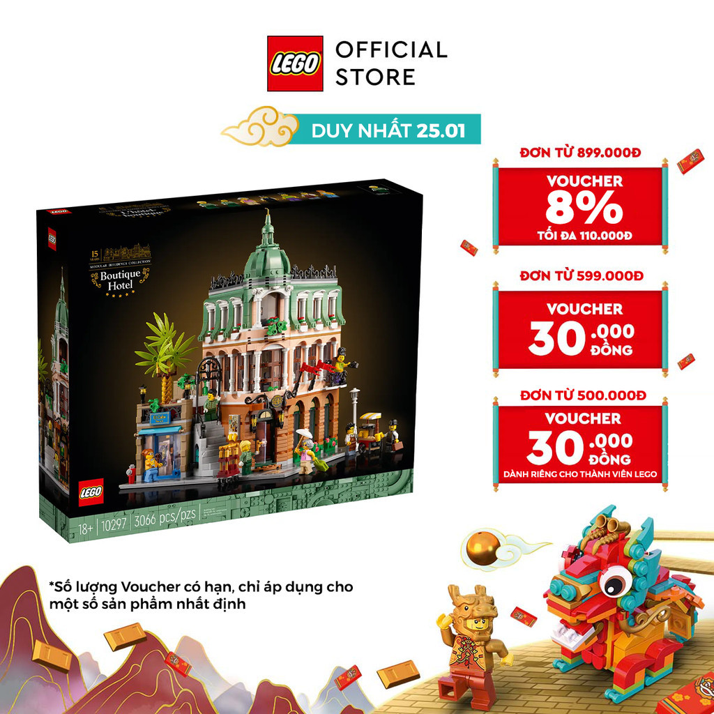 LEGO ADULTS 10297 Khách Sạn Cổ Điển (3066 chi tiết)