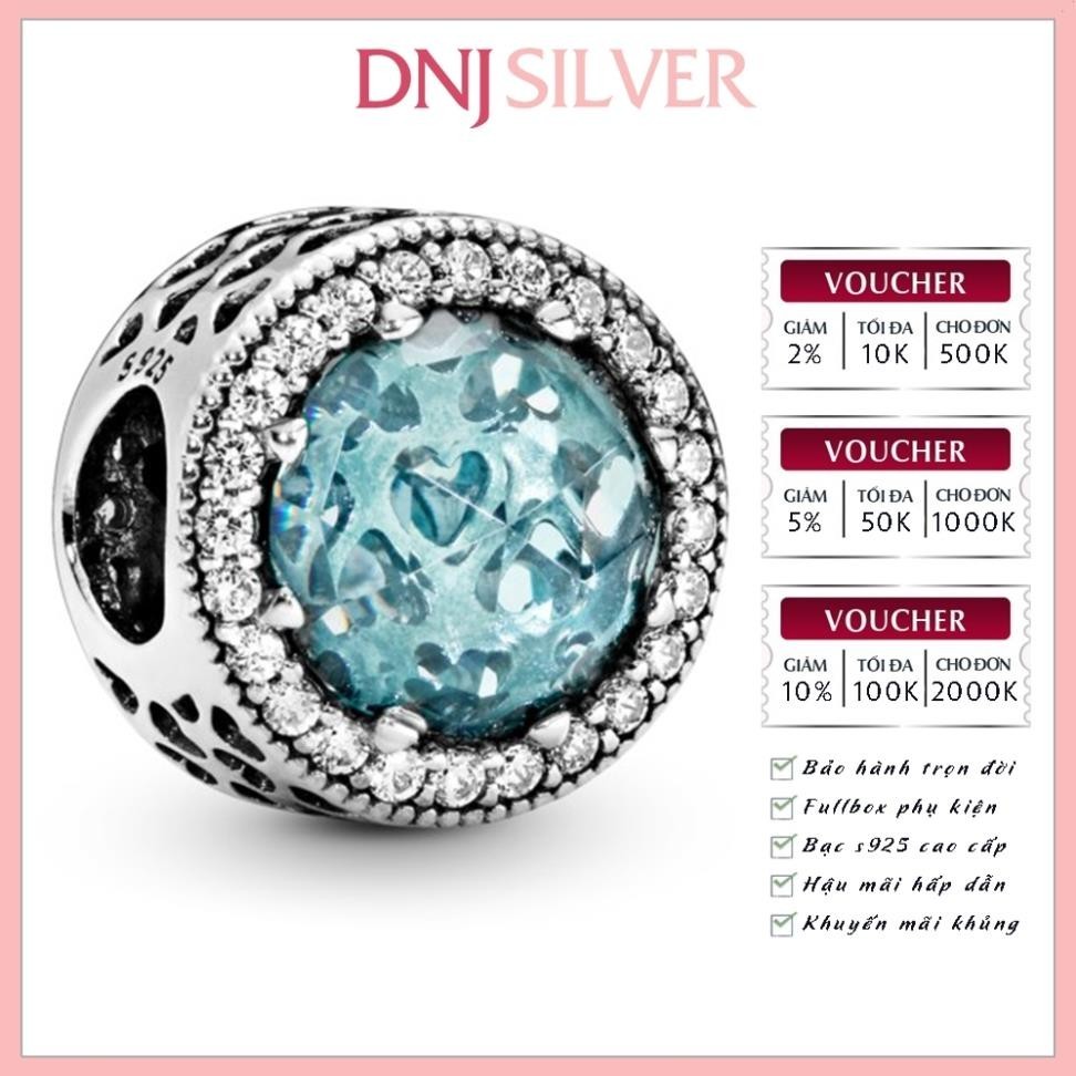 [Chính hãng] Charm bạc 925 cao cấp - Charm Sparkling Glacier Blue thích hợp để mix vòng tay charm bạ