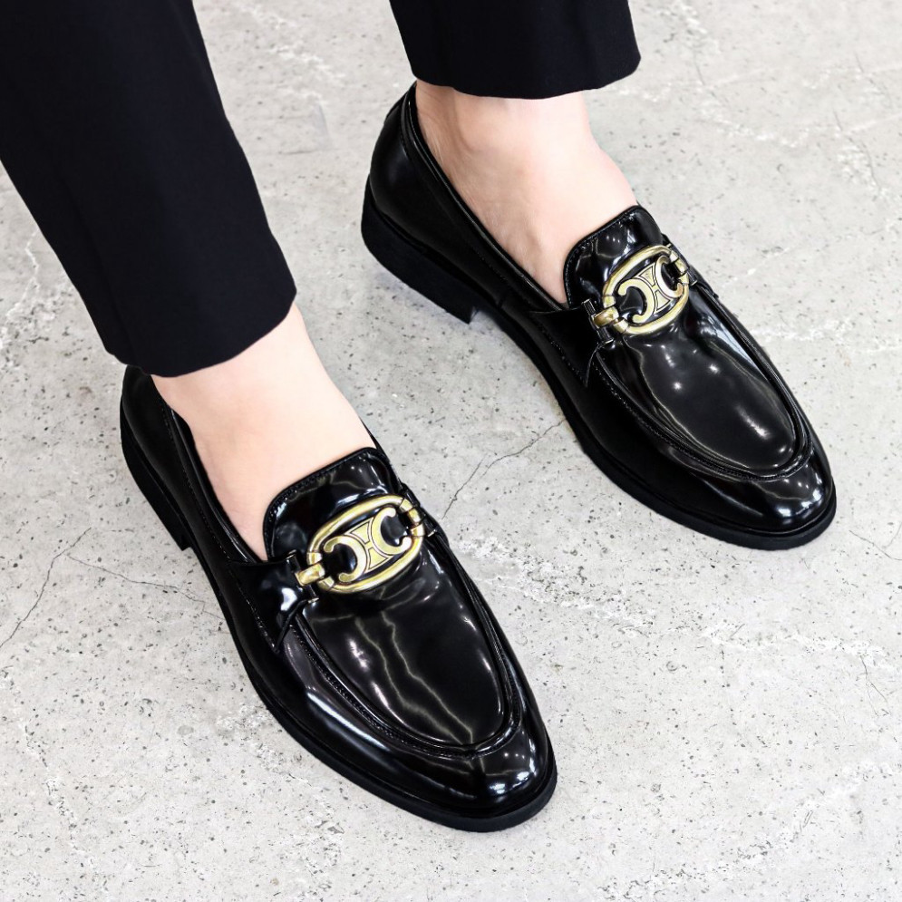 Giày Lười Nam Công Sở D&G Cao Cấp Phiên Bản Nhập Khẩu Da Cực Mềm Đế Đúc Cao 3,5cm Mã QC18