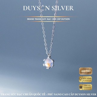 Dây chuyền bạc nữ đá Moonstone hợp phong thủy không kị mệnh, vòng cổ nữ bạc 925 cao cấp DUYSON SILVER [DCKX17]