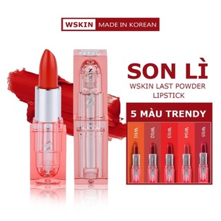 Son lì Wskin Last Powder Lipstick độ bám màu cao bền màu lâu cao cấp
