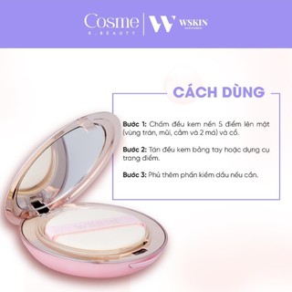 Phấn phủ kiềm dầu WSKIN Diamond Two-way Cake SPF36+/PA+++ giúp che khuyết điểm không bóng dầu